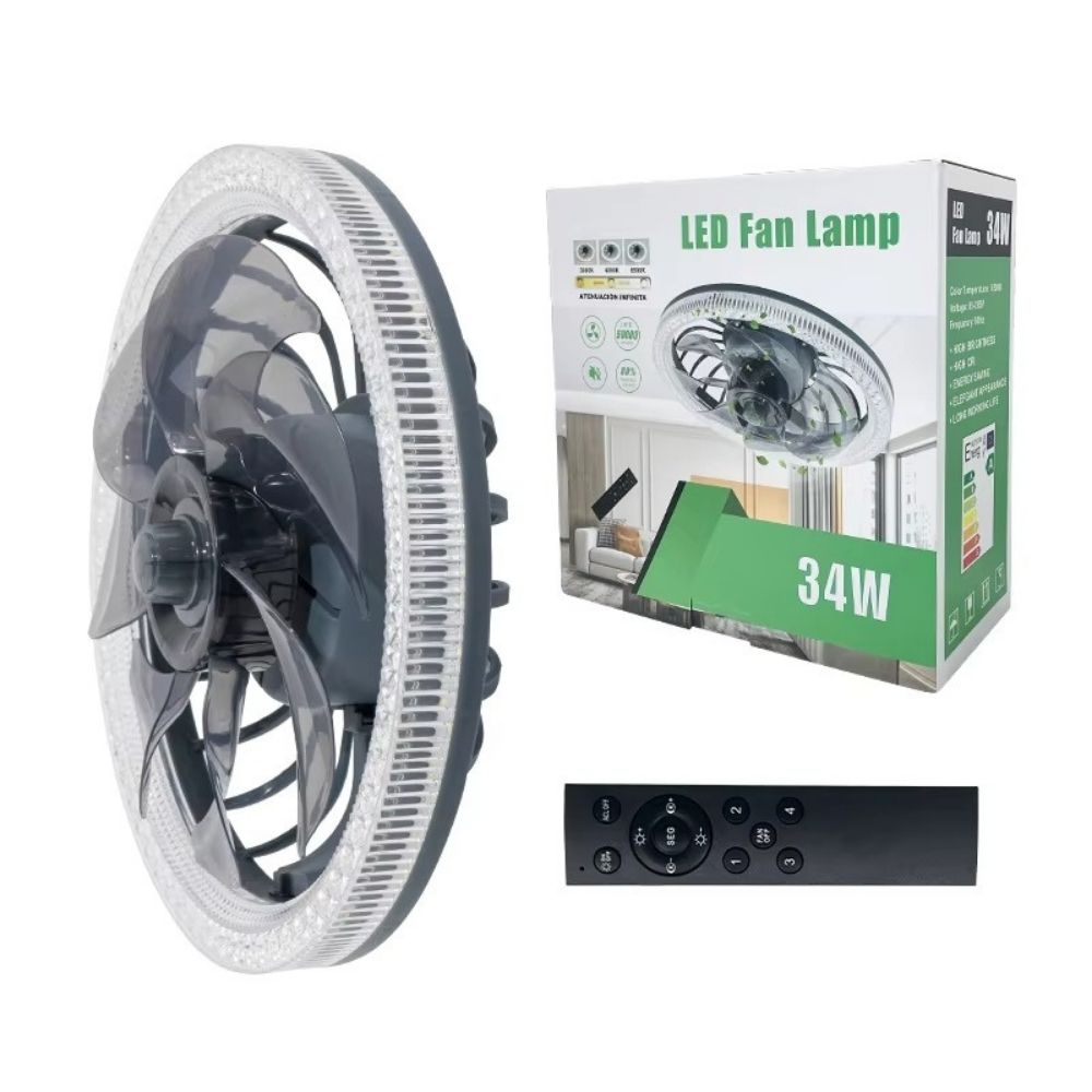 440 Lampă de Tavan cu Ventilator și Telecomandă