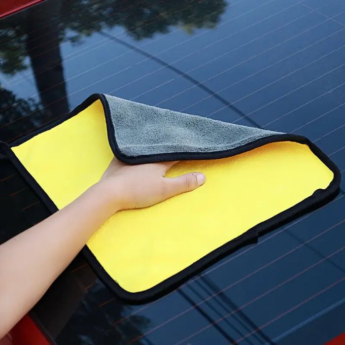 Set 4 Prosoape Auto din Microfibră Dublu Strat – Ultra Absorbante