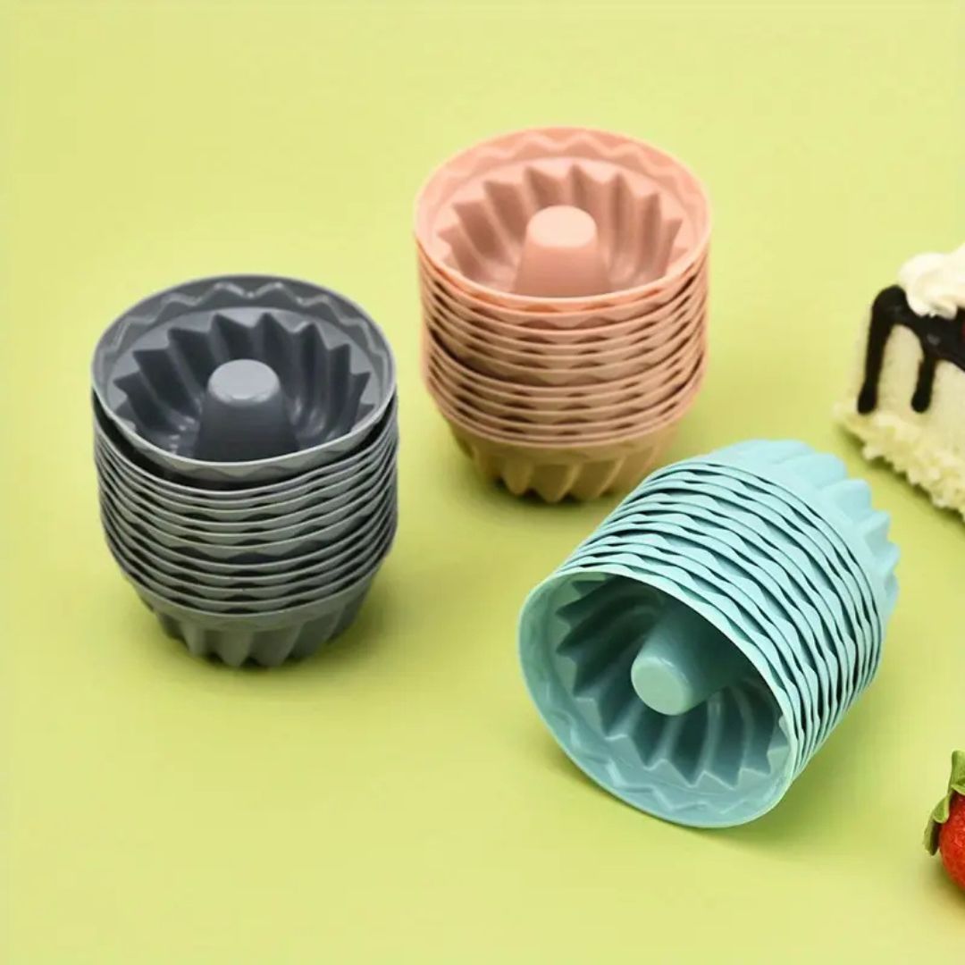 Set 12 forme din silicon pentru prajituri