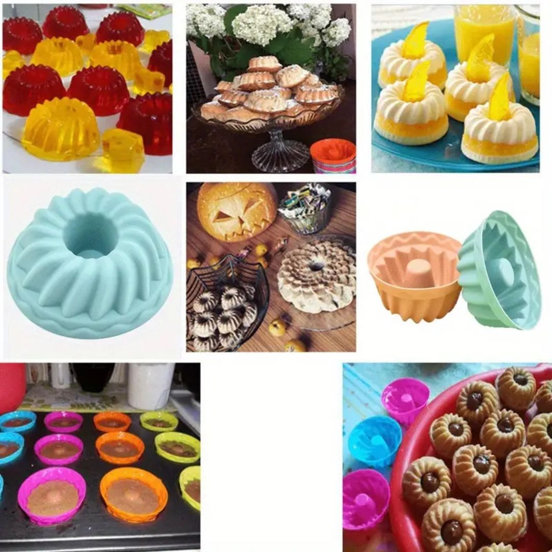 Set 12 forme din silicon pentru prajituri