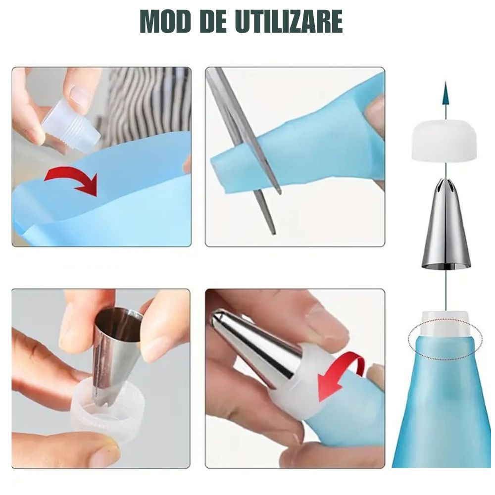 Set Profesional Decorare Torturi – 21 Piese