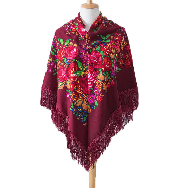 378 Esarfa patrata cu model traditional