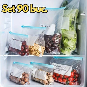 Set 90 Pungi alimentare cu inchidere etans