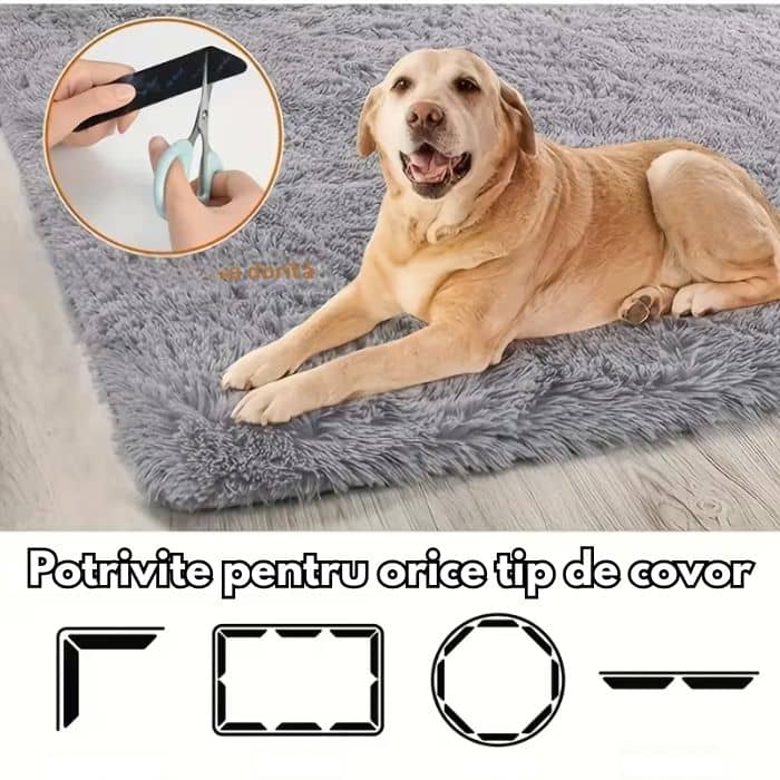 GripCorner - Set 8 Autocolante Anti-Alunecare pentru Colțurile Covoarelor