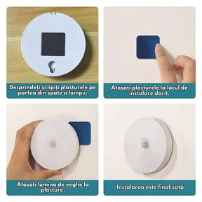 Lumina de perete LED cu senzor de mișcare, reincarcabila prin USB