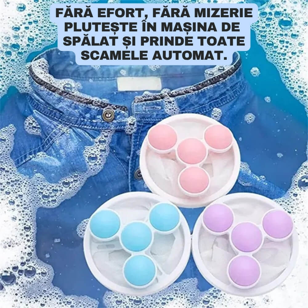Set 2 Filtre Conice Plutitoare Anti-Scame — Haine Impecabile la Fiecare Spălare