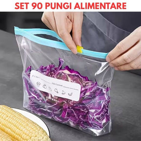 Set 90 Pungi alimentare cu inchidere etans