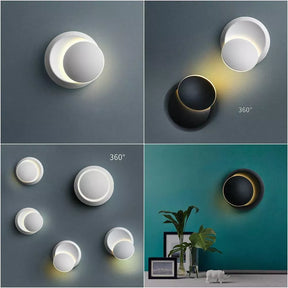 Lampa de perete LED Eclipse-light 180°
