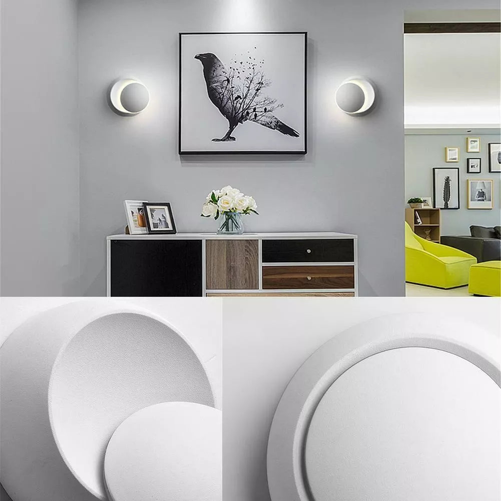 A116 Lampa de perete  LED Eclipse-light 180° Alb