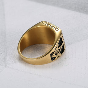 325 Inel Masonic Black